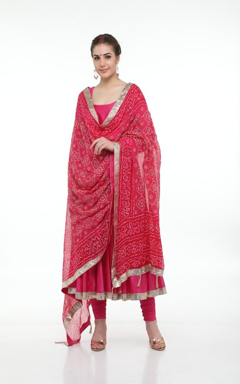 Sarasvi Gota Patti Silk Lehenga Set - Pink
