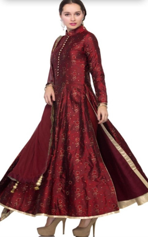 Maroon Anarkali Suit